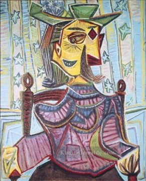 Dora Maar assise 1939 Kubismus Pablo Picasso Ölgemälde